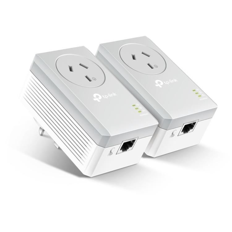 Powerline Wired Internet Extender Starter Kit (600 Mbps) with Passthrough Power