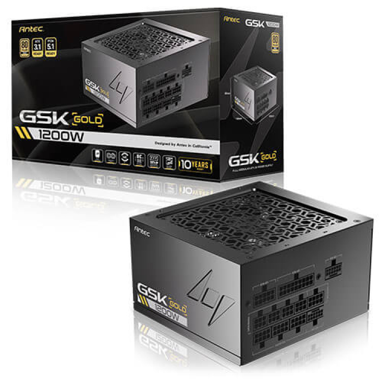 Antec GSK1200 1200W (80Plus Gold) PSU, Fully Modular (12VPHWR 16-pin)