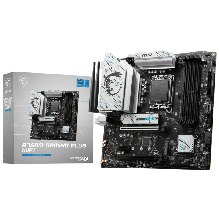 MSI B760M Gaming Plus WiFi DDR5 mATX Motherboard (4 DIMM)