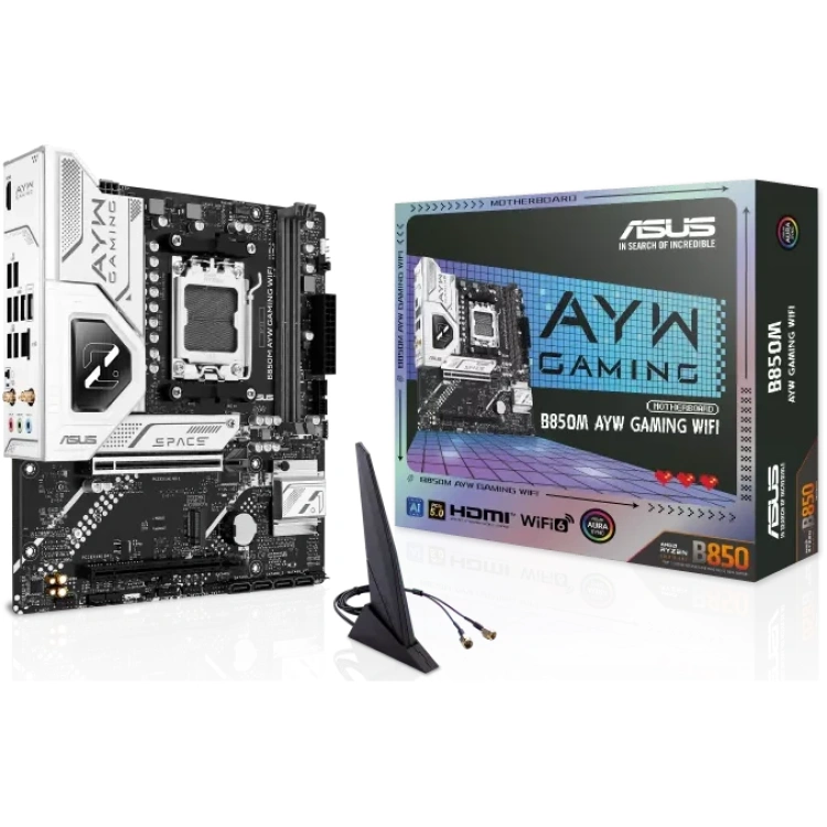 ASUS B850M-AYW WiFi DDR5 mATX Motherboard (2 DIMM)