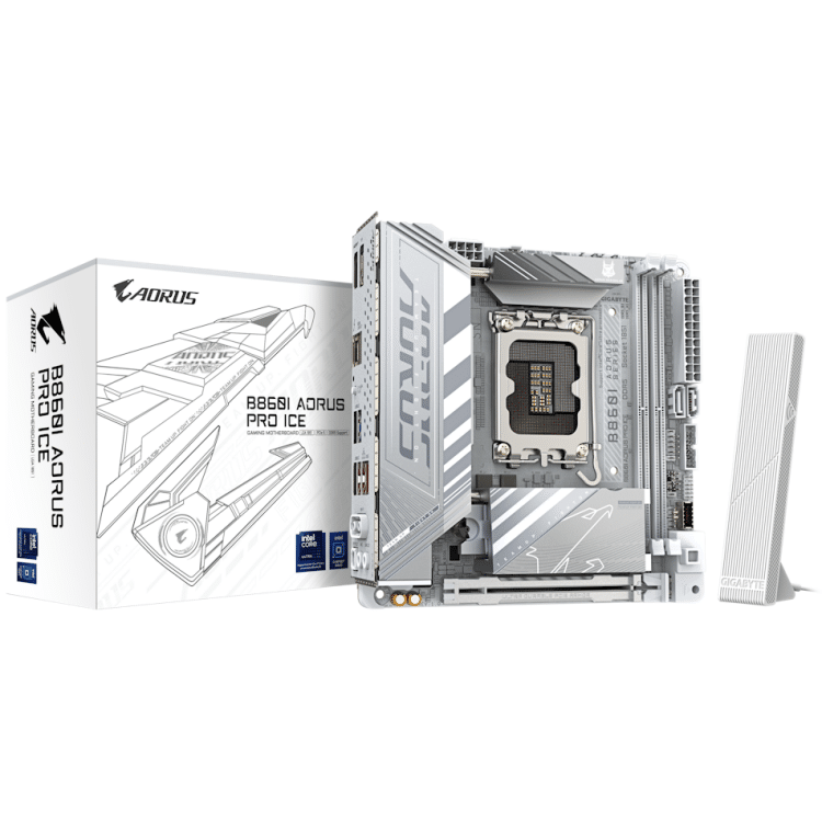 Gigabyte B860I Aorus Pro ICE WiFi7 DDR5 ITX Motherboard (2 DIMM)
