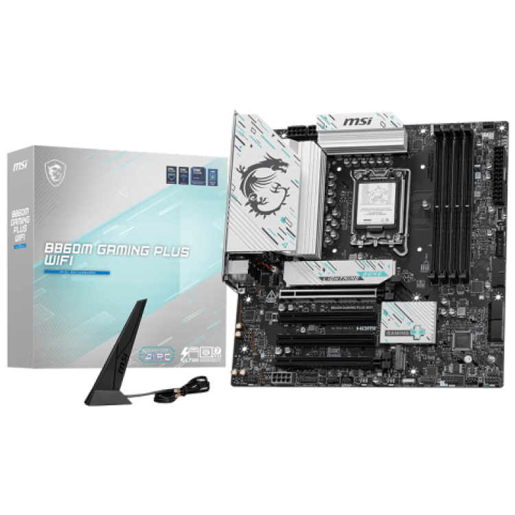 MSI B860M Gaming Plus WiFi7 DDR5 mATX Motherboard (4 DIMM)