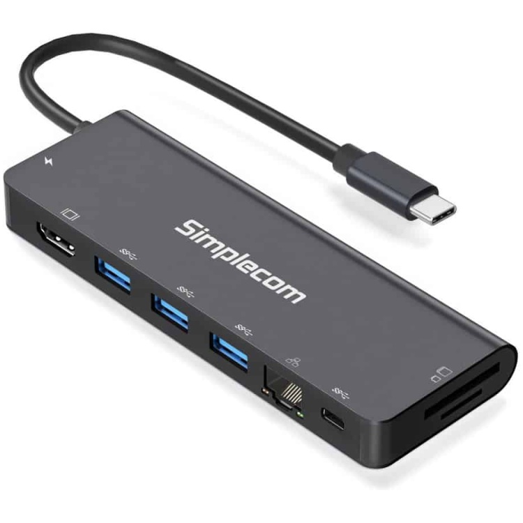 Simplecom CHT590 USB Type-C 9-in-1 Hub/Docking Station with HDMI+Gigabit LAN+USB