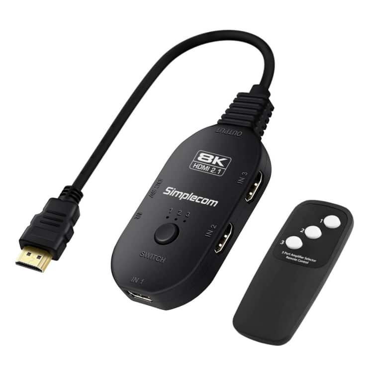 Simplecom 3 Way HDMI Switch (3 in, 1 out) CM353