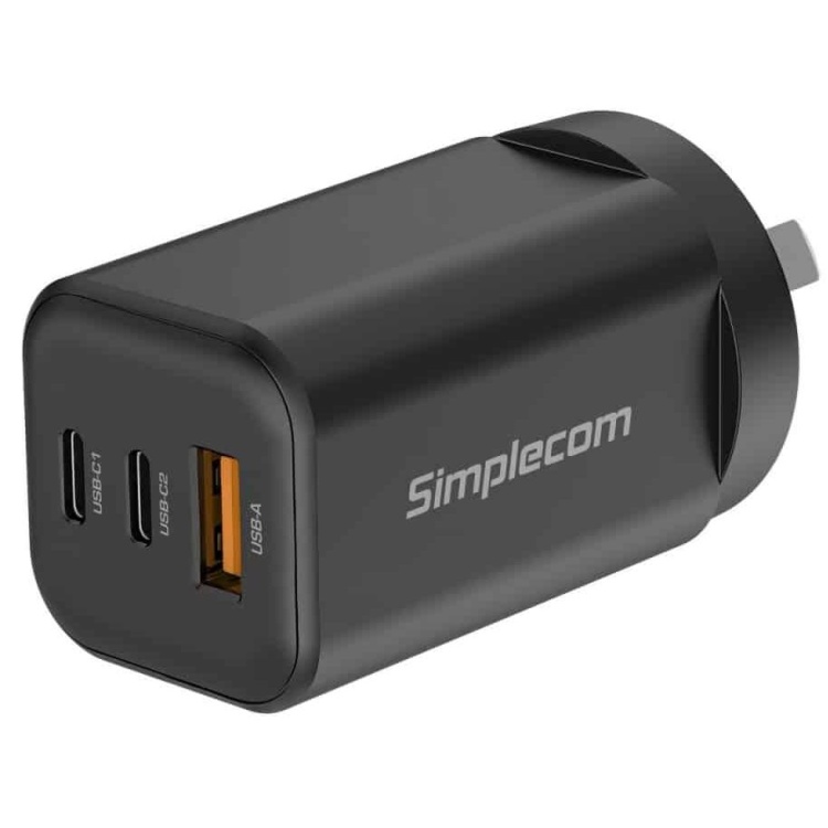 Simplecom CU365 65W USB-C and USB-A Charger GaN (Laptop, Tablet, Phones)