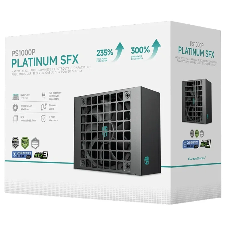 Deepcool PS1000P SFX 1000W 80Plus Platinum Power Supply, Fully Modular