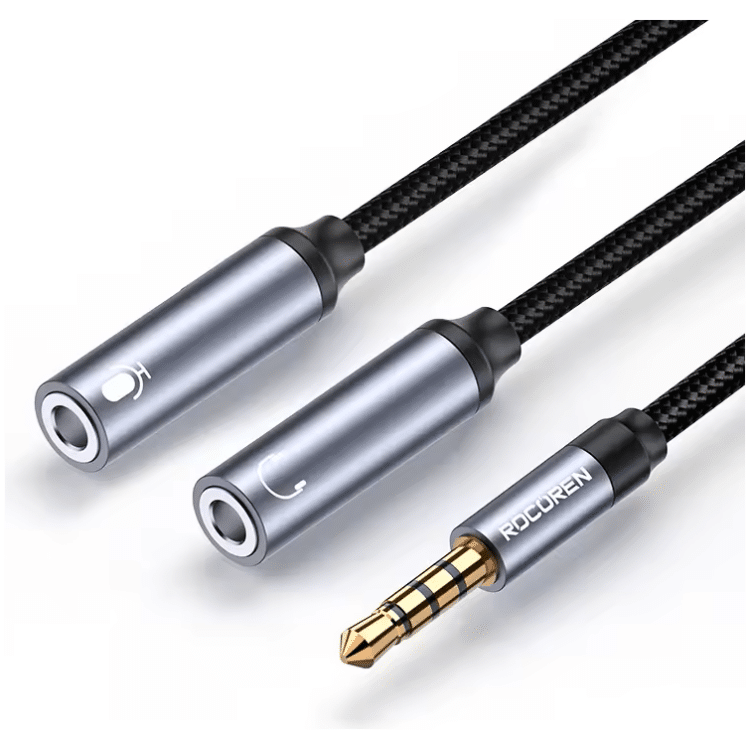 3.5mm Audio Y Splitter (Male) to (2xFemale) for Headset