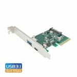 Simplecom PCIe 2 Port USB 3.1 Gen 2 10Gbps Type-C+TypeA Expansion Card