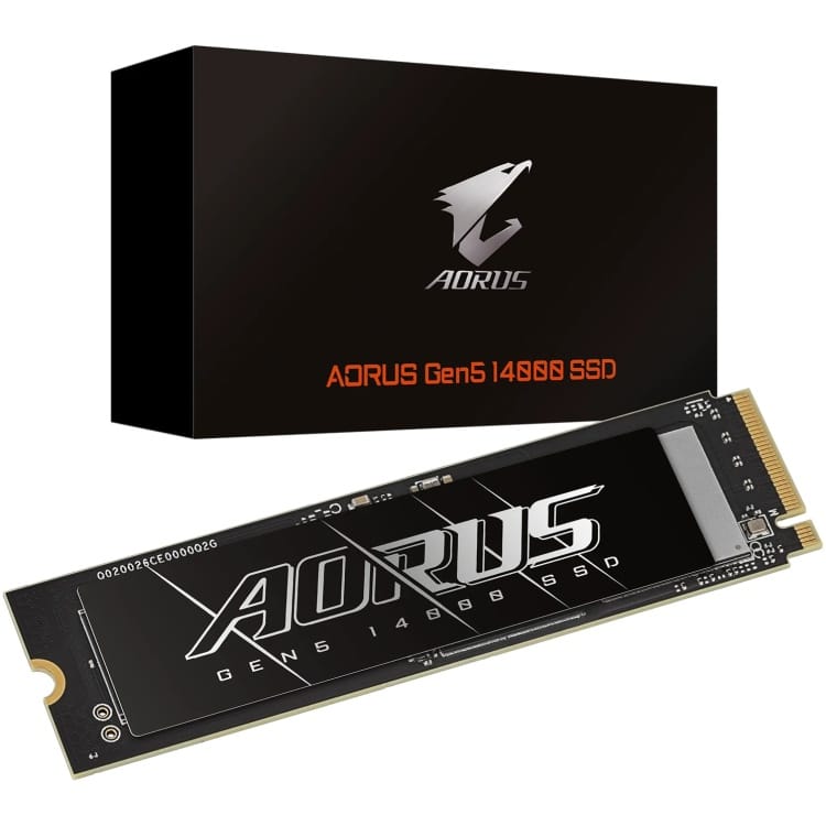 2TB M.2 NVMe SSD (Gigabyte Aorus) Gen5 Up to 14,000/12,700MB/s