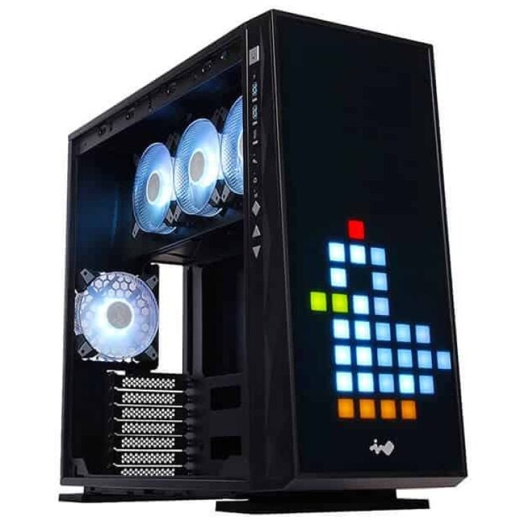 Inwin 309 Gaming Edition ARGB ATX Case (4x Fans) with 144 LED panel
