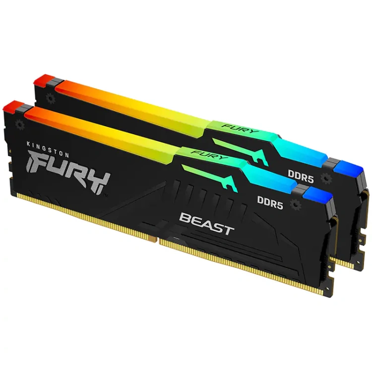 64GB (2x32GB) DDR5 6000MHz CL36 Kingston Fury Beast RGB
