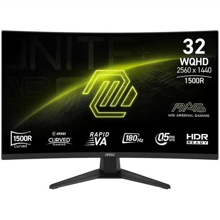 32" Curved Monitor MSI MAG 321CQF-E18 180Hz 2560X1440 WQHD