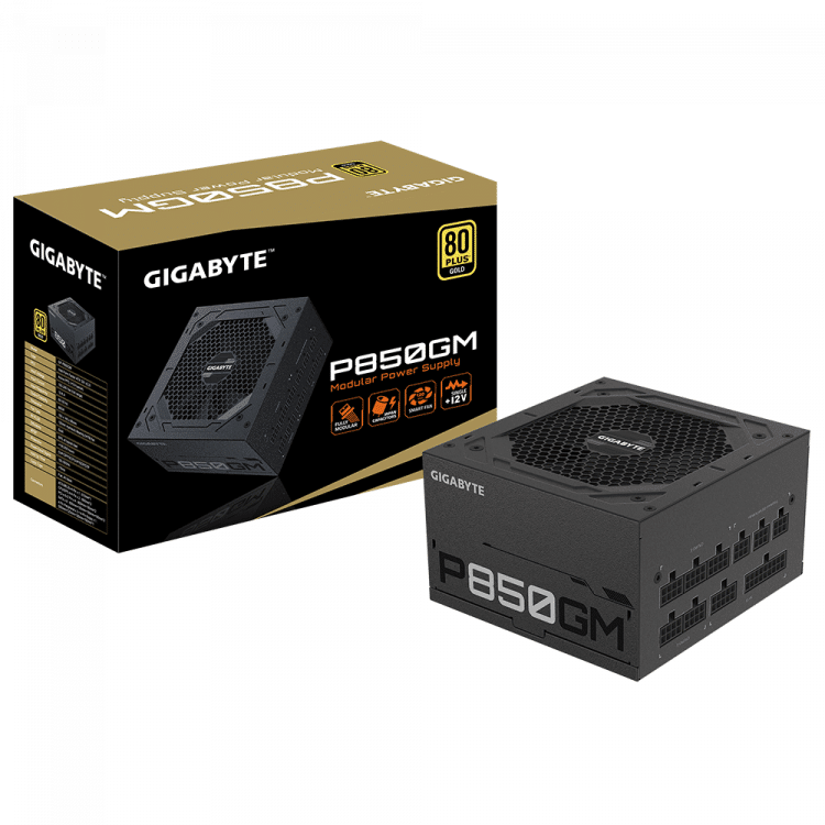 Gigabyte P850GM 850W Gold Rated Power Supply, Fully Modular (80 Plus)