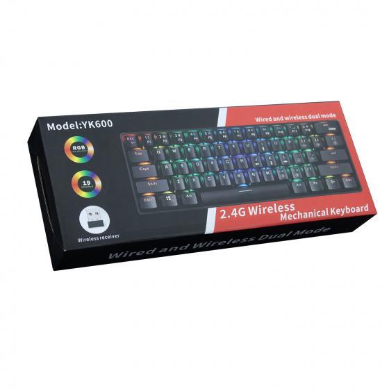 Crox YK600 Wireless 60% RGB Mechanical Keyboard (Blue Switch)