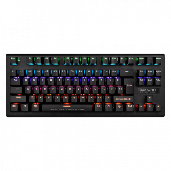 Armaggeddon MKA-3C RGB Mechanical Gaming Keyboard (Black, 80%, Blue Switch)