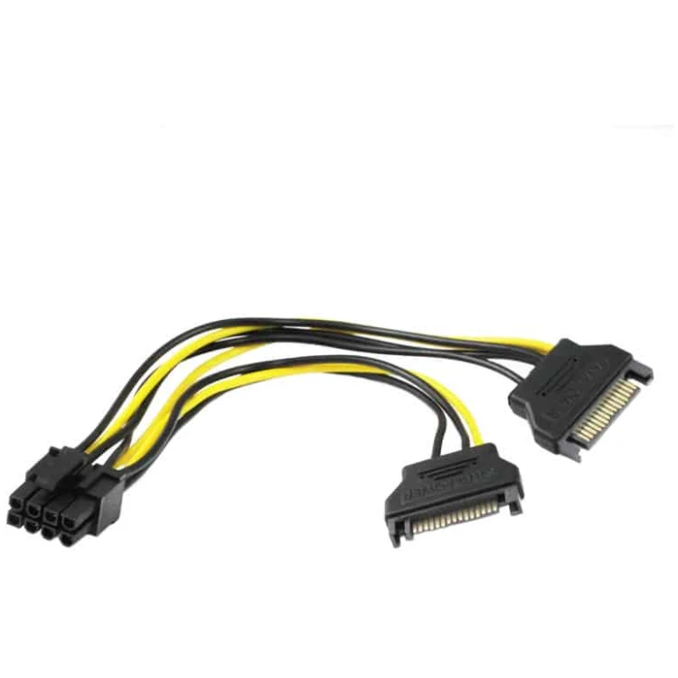 2x SATA to 8-Pin PCIe Power Adaptor