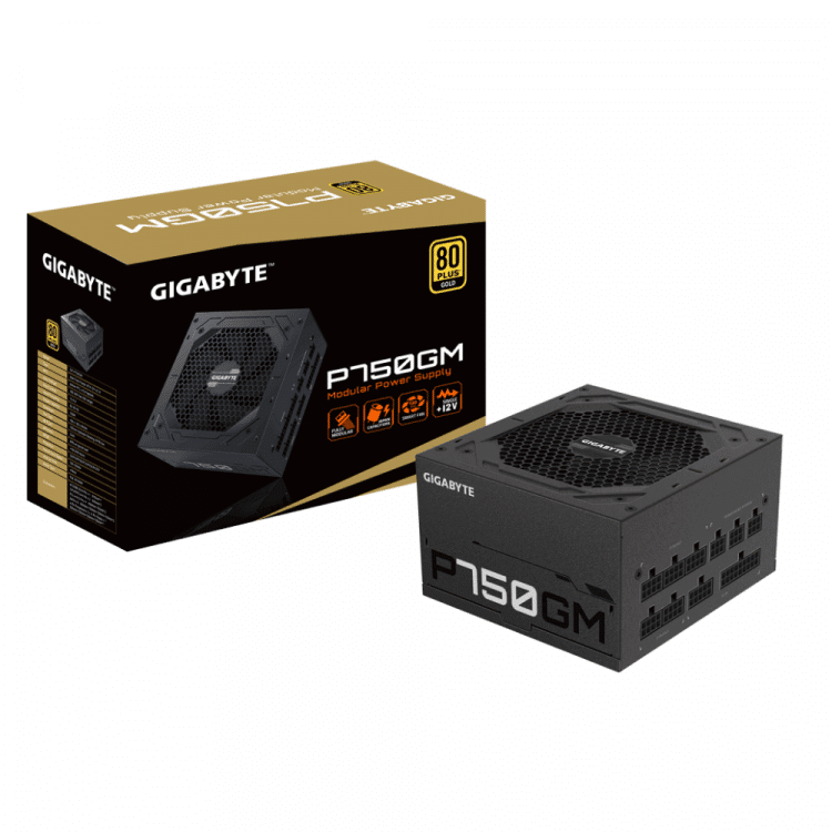 Gigabyte P750GM 750W Gold Rated Power Supply, Fully Modular (80 Plus)