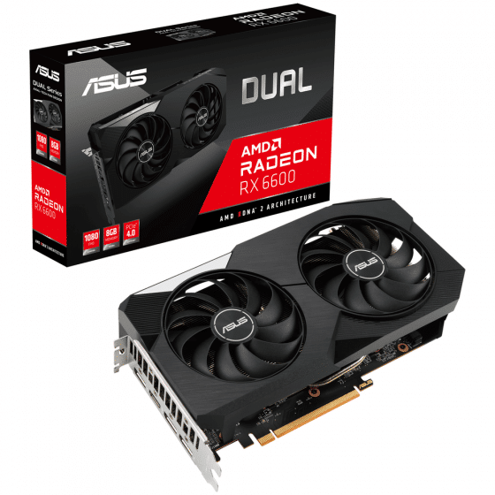 ASUS DUAL Radeon RX 6600 8GB Graphics Card (NEW)