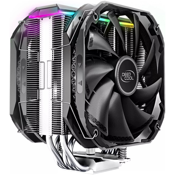 Deepcool AS500 Plus Dual 140mm ARGB 220W-Rated Tower CPU Cooler