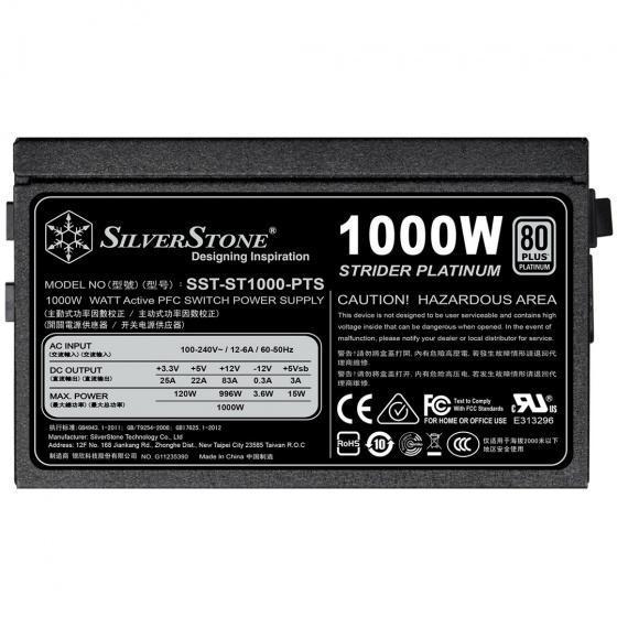 Silverstone ST1000-PTS 1000W  Fully Modular ATX Power Supply (80 Plus Platinum)