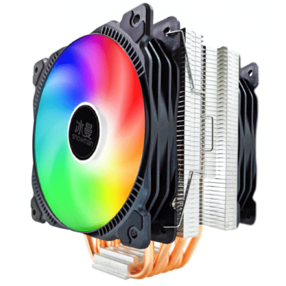 Snowman Dual Fan (Fixed Rainbow Effect) LED CPU Cooler