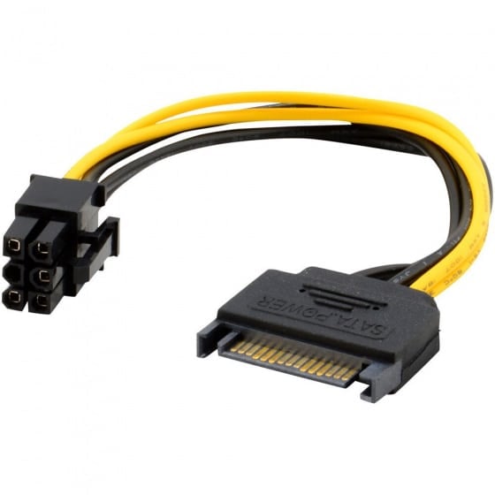 SATA to 6-Pin PCIe Power Adaptor