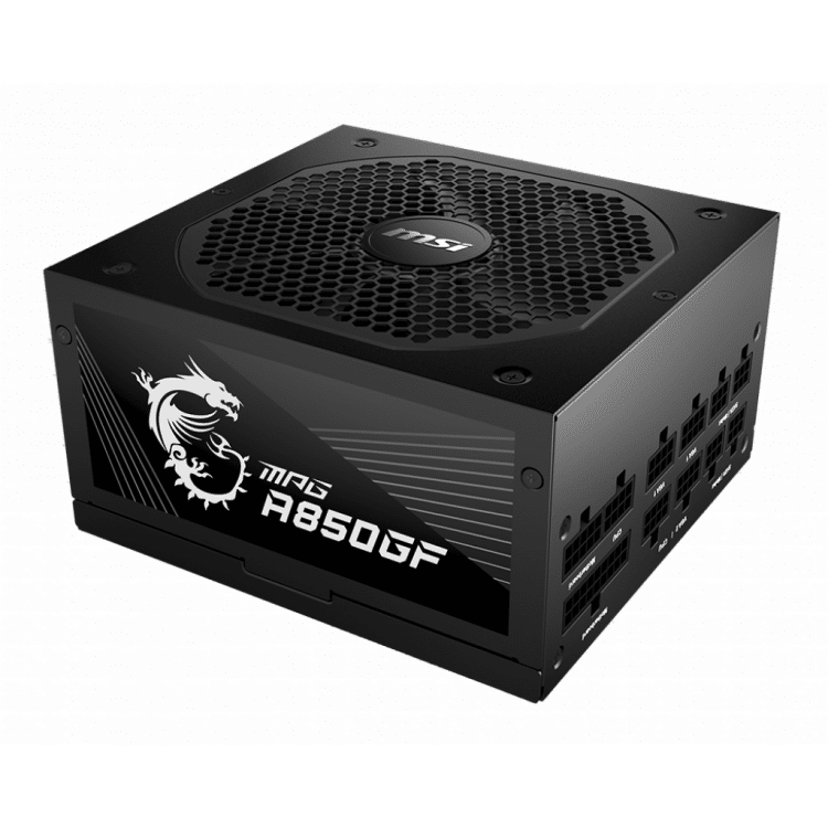 MSI A850GF 850W 80 Plus Gold Rated Power Supply, Fully Modular