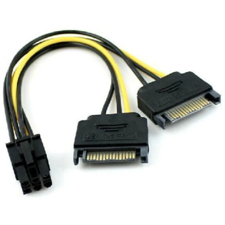 2x SATA to 6-Pin PCIe Power Adaptor