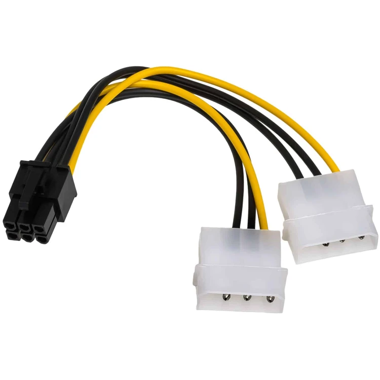 2x Molex to 6-Pin PCIe Power Adaptor