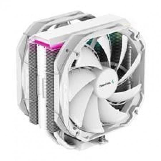 Deepcool AS500 Plus (White) Dual 140mm ARGB 220W-Rated Tower CPU Cooler
