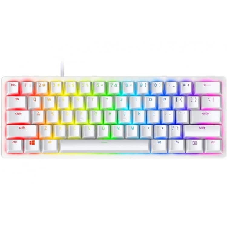 Razer Huntsman Mini Mercury Edition RGB Mechanical Gaming Keyboard (White, 60%)