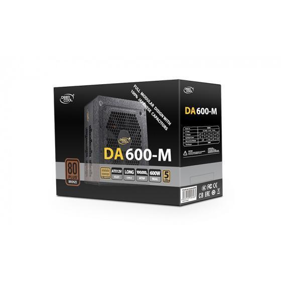 Deepcool DA600-M 600W Fully Modular ATX Power Supply (80Plus Bronze)