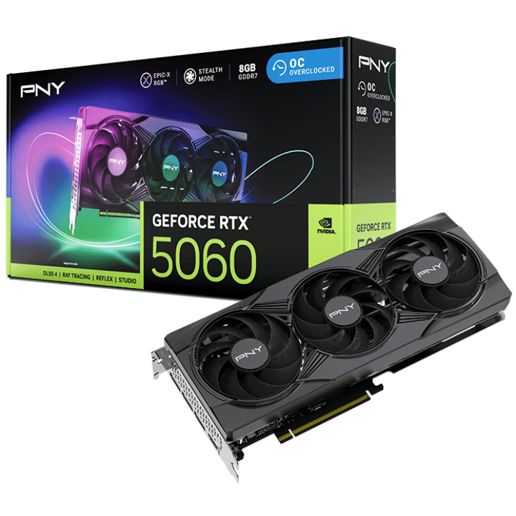 PNY GeForce RTX 5060 8GB EPIC-X ARGB Graphics Card