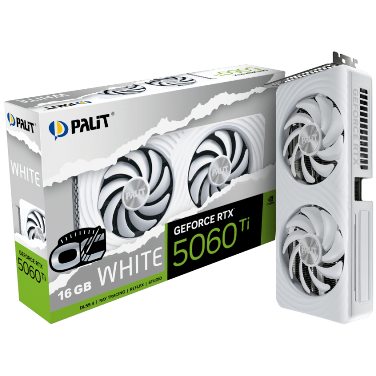 Palit GeForce RTX 5060 Ti 16GB White OC Graphics Card