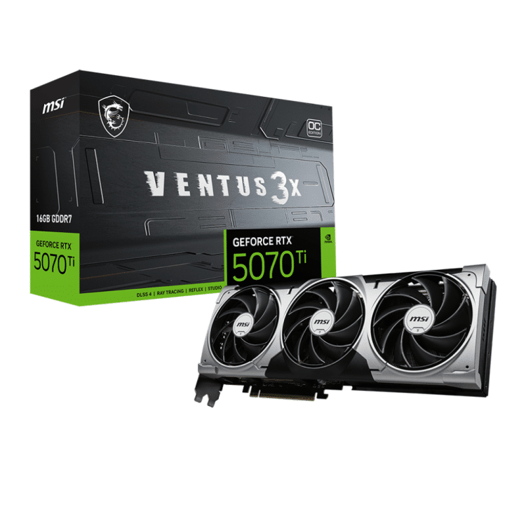 MSI GeForce RTX 5070 Ti 16G GDDR7 Ventus 3X OC Graphics Card