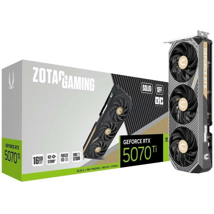 ZOTAC GeForce RTX 5070 Ti 16G GDDR7 Solid Core OC Graphics Card