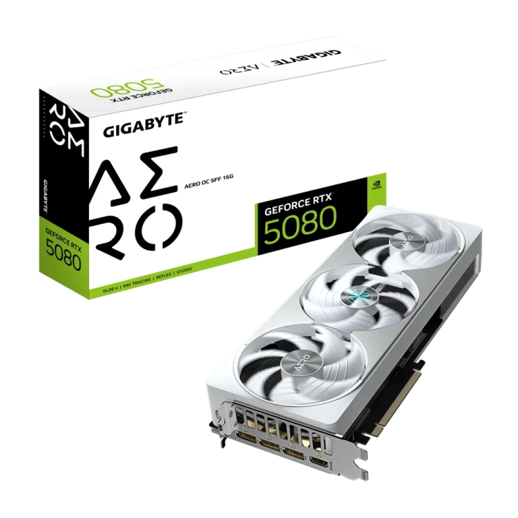 Gigabyte GeForce RTX 5080 16G GDDR7 Aero OC Graphics Card (White)