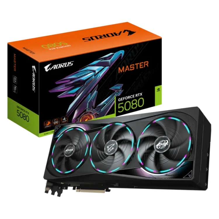 Gigabyte GeForce RTX 5080 16G GDDR7 Aorus Master OC Graphics Card