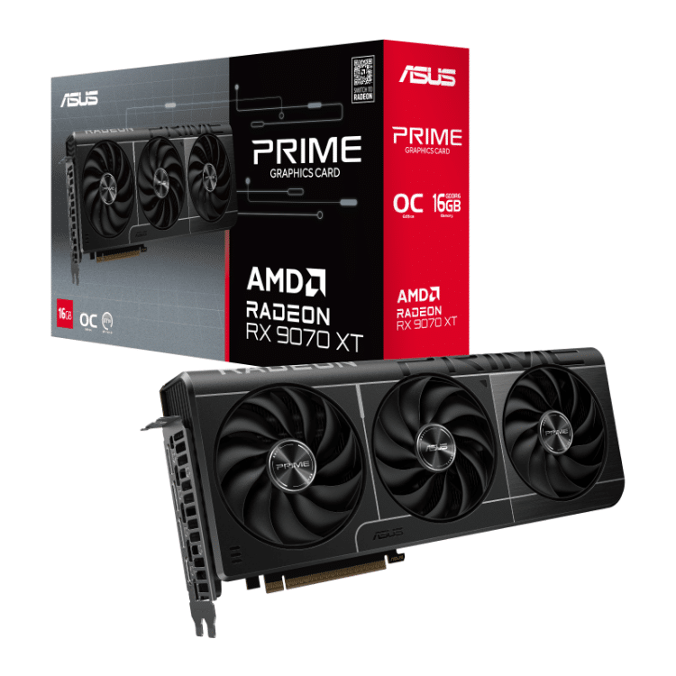 ASUS PRIME Radeon RX 9070 XT 16G OC GDDR6 Graphics Card