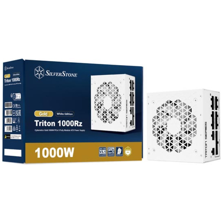 Silverstone Triton 1000W Fully Modular 80Plus Gold Power Supply PCIe5 (White)