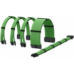 Sleeved Cable Kit 1xATX, 1xEPS(4+4), 2x8pin PCIe, 1x12VHPWR (Green)