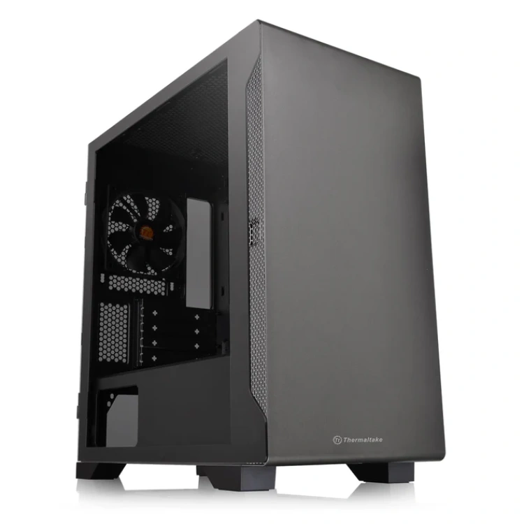 Thermaltake S100 Tempered Glass mATX Case (Black)