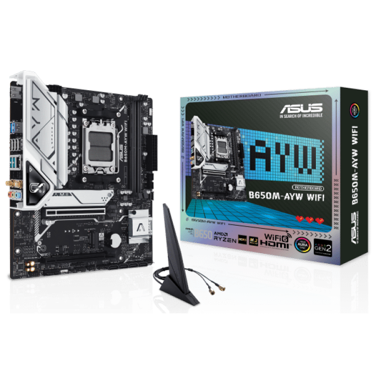 ASUS B650M-AYW WiFi DDR5 mATX Motherboard (2 DIMM)