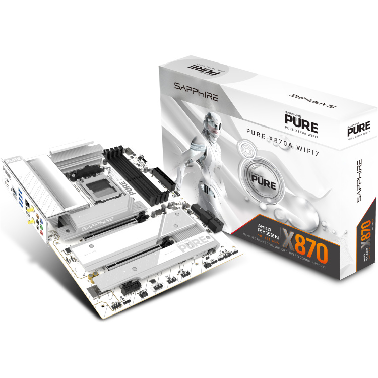 Sapphire PURE X870A WiFi7 DDR5 ATX Motherboard (4 DIMM)